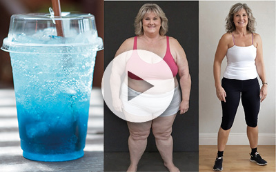 Happy woman after weight loss